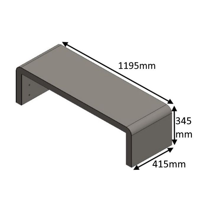 Hunter Cube Stoves Bench 1195mm long