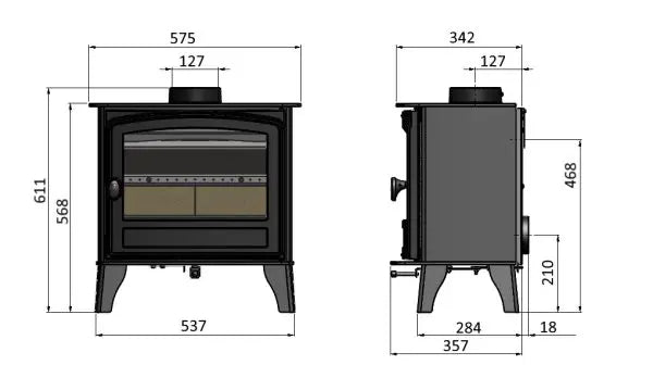 Hunter Herald 5 Slimline Eco, Single Door