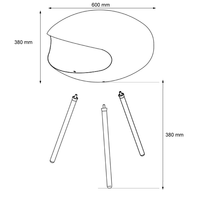 Cocoon Aeris White with white pole - Pure Flames