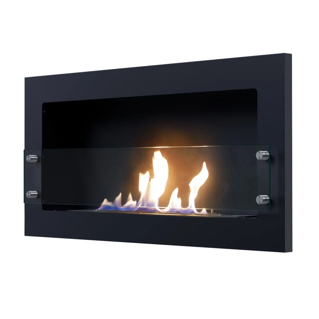Texas Black - Wall Mounted Bioethanol Fireplace - Pure Flames