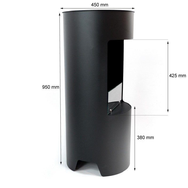 Montgomery Black - Open Bioethanol Wood-stove - Pure Flames