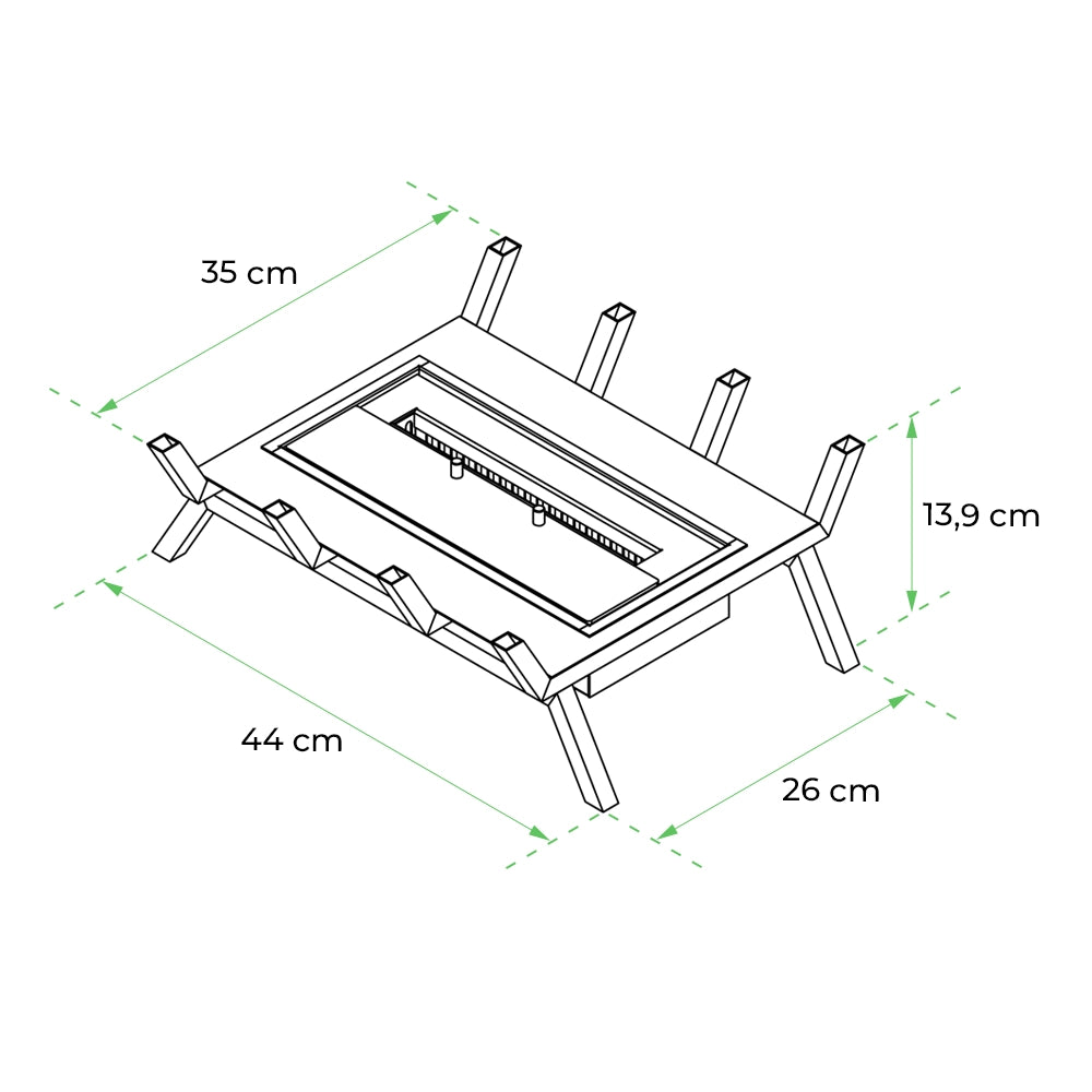 Bioethanol Fire Grate M - 40 cm - Pure Flames