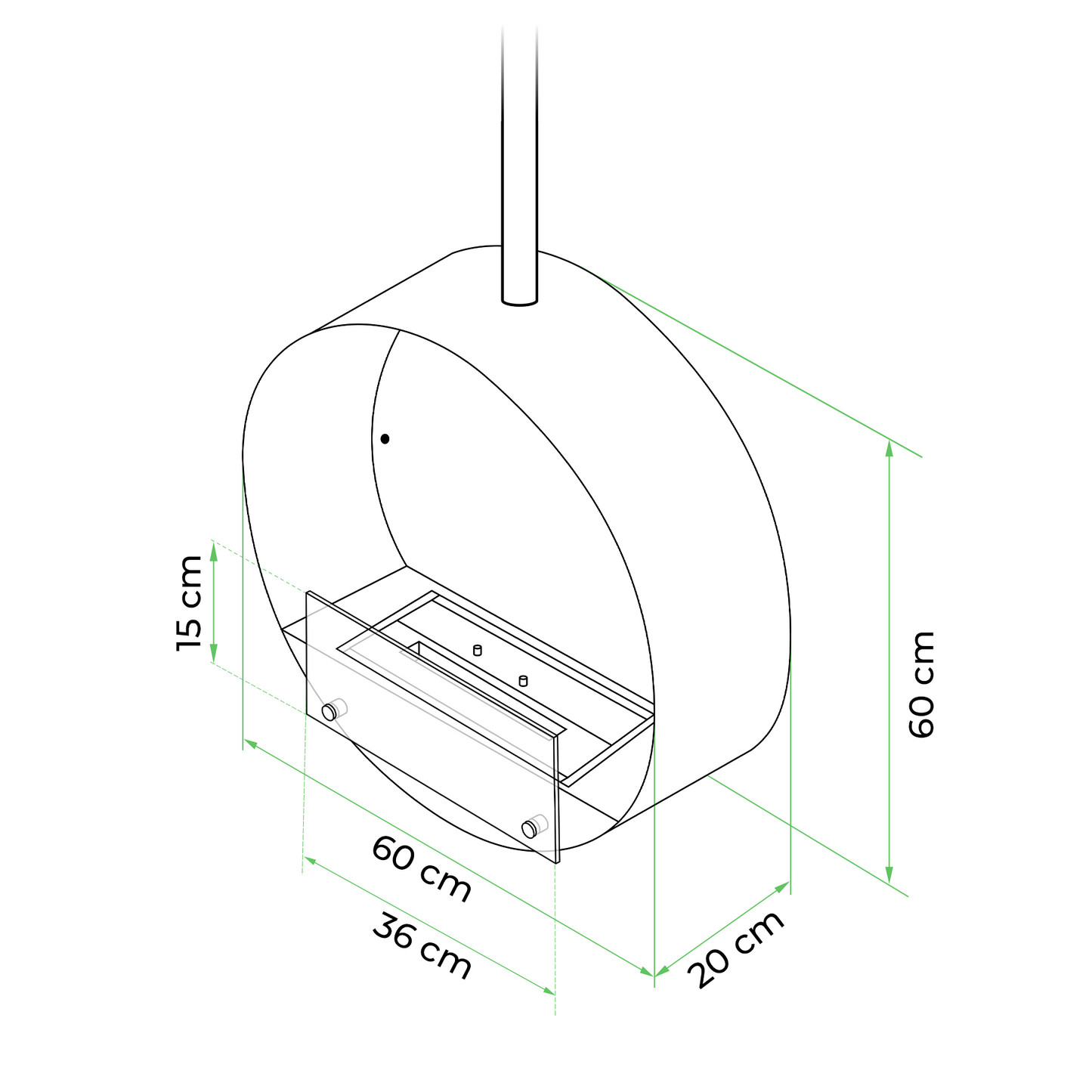 Ottawa Steel - 60 cm - Pure Flames
