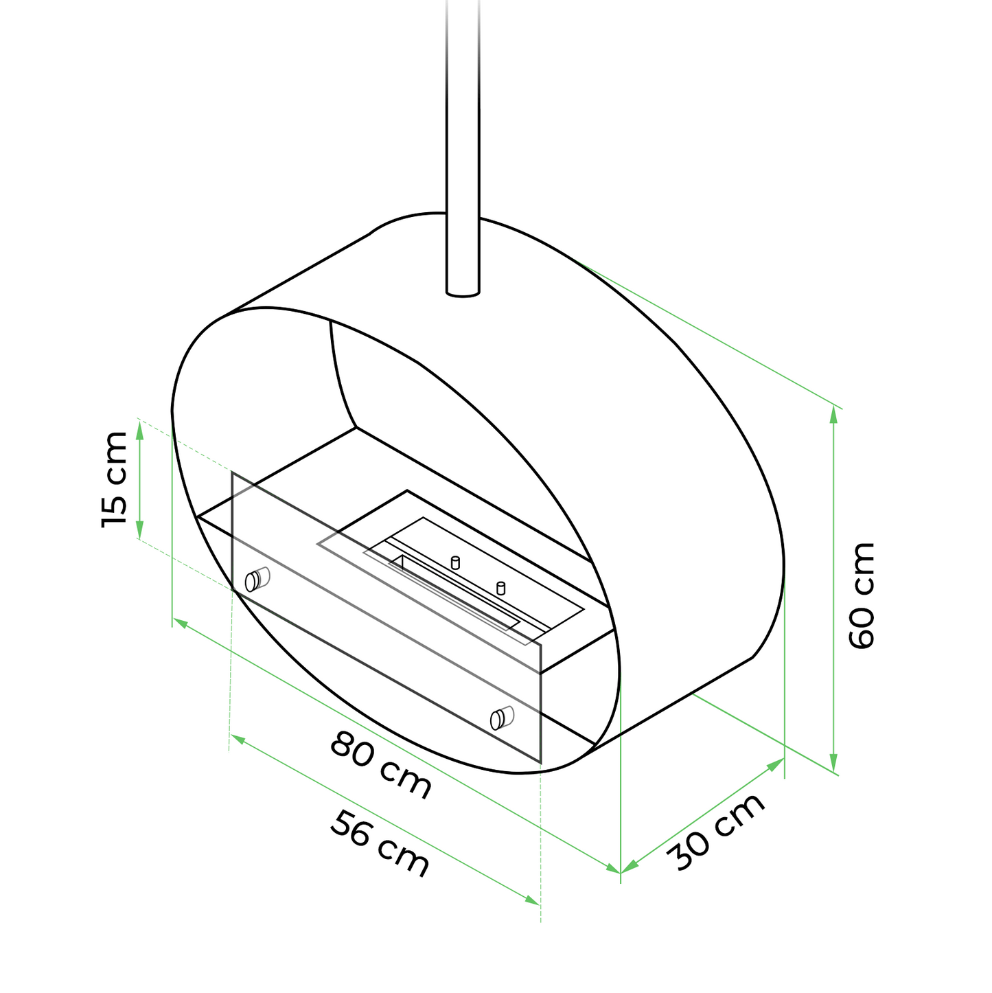 Halifax Steel - 80 cm - Pure Flames