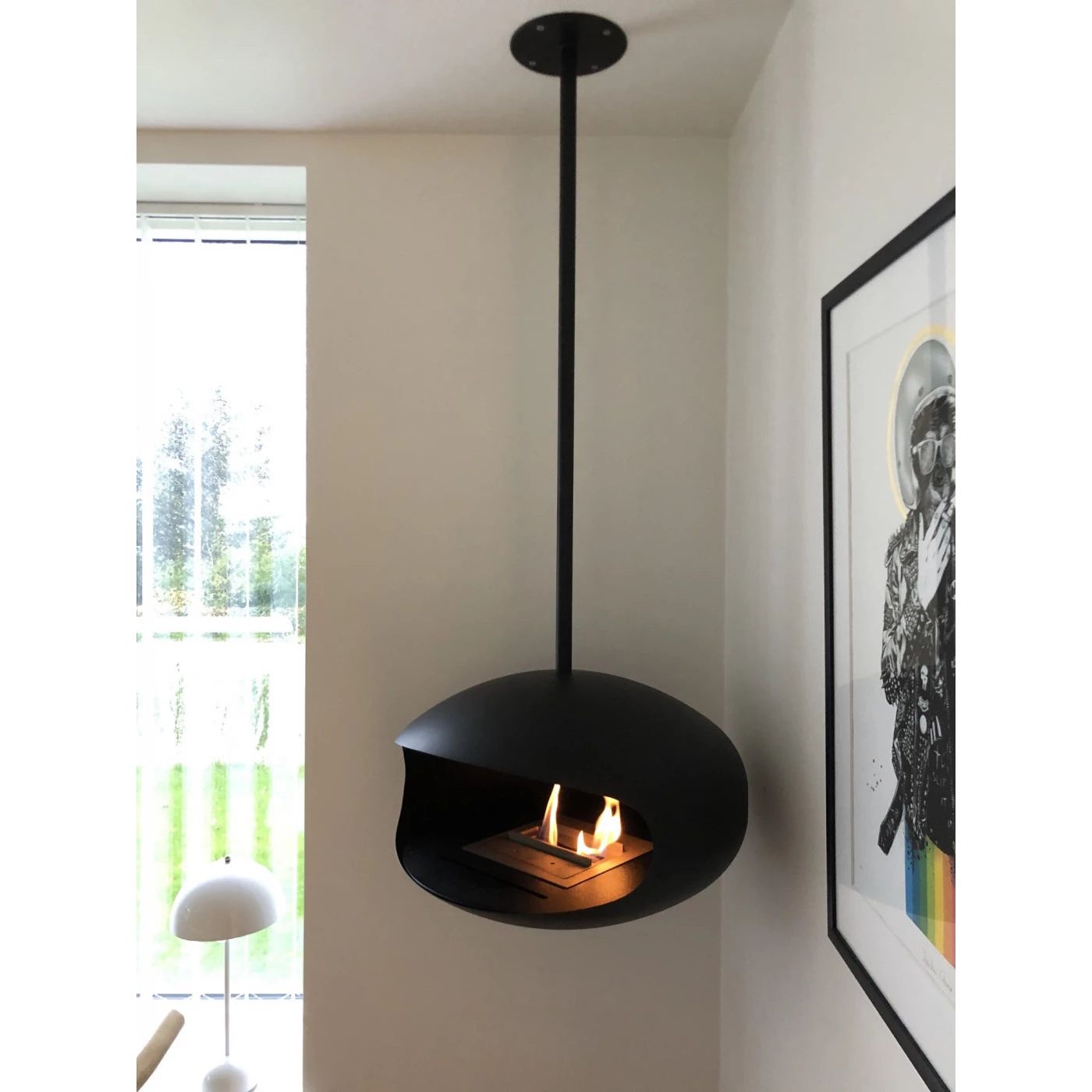 Cocoon Aeris - Matte Black with Black Rod - Pure Flames