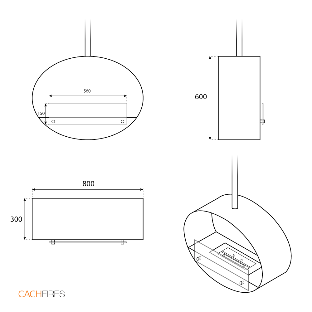Halifax Steel - 80 cm - Pure Flames
