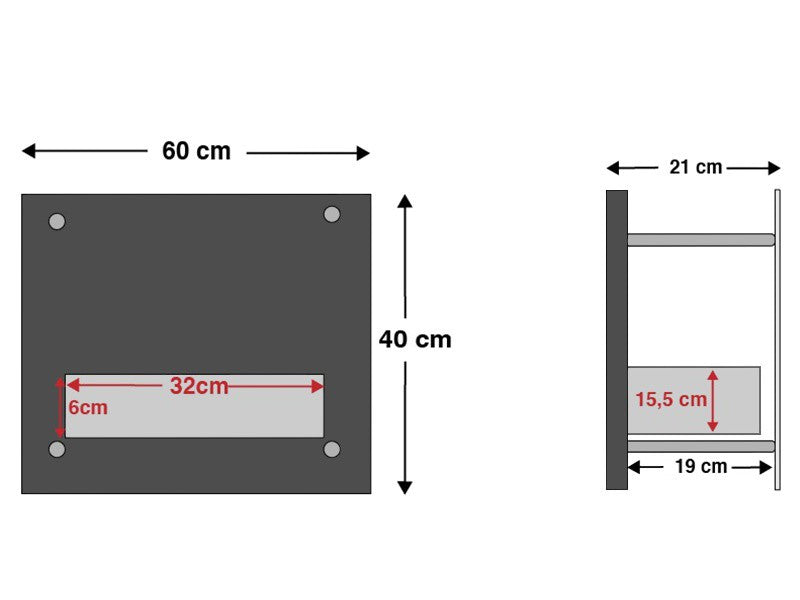 Nevada - Wall Mounted Bioethanol Fireplace