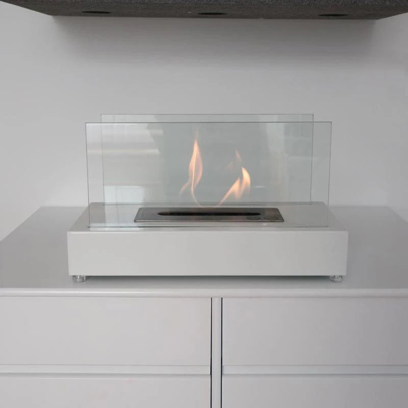 Lambeth White - Tabletop Bio Fireplace - Pure Flames