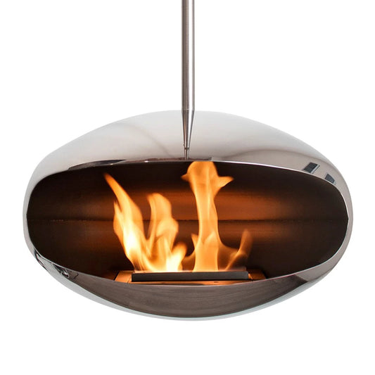 Cocoon Aeris - Polished Steel with Steel Pole - Pure Flames