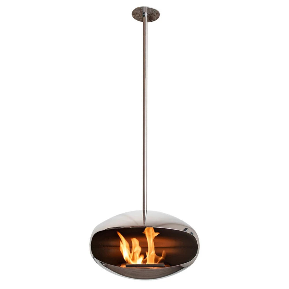 Cocoon Aeris - Polished Steel with Steel Pole - Pure Flames