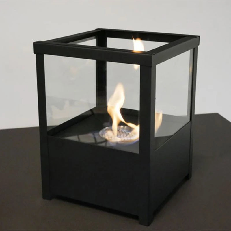 Square Table Bio Fireplace - Black - Pure Flames