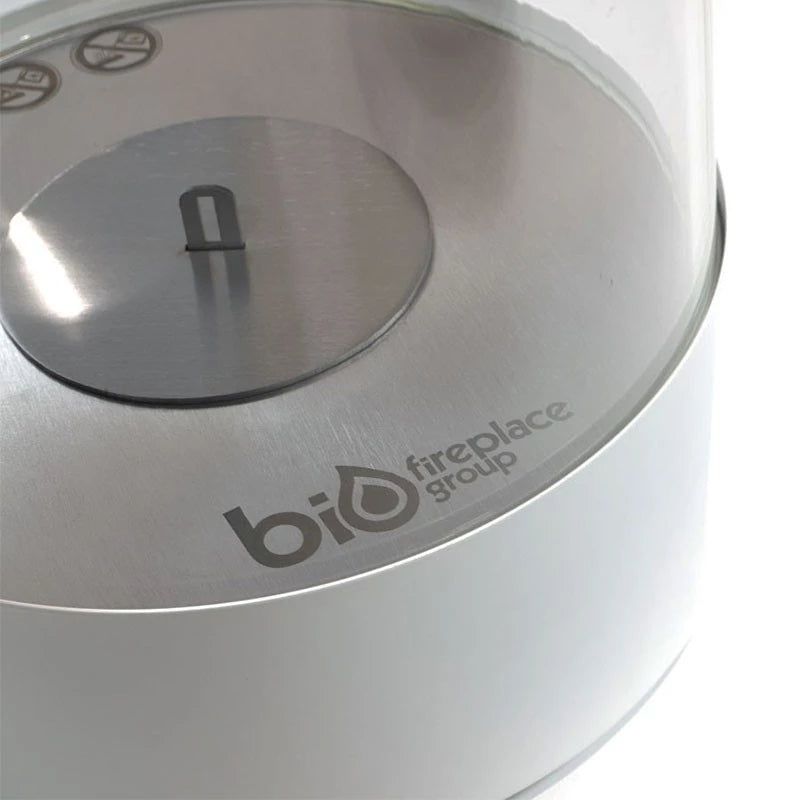 Southwark White - Round Tabletop Bioethanol Fireplace - Pure Flames
