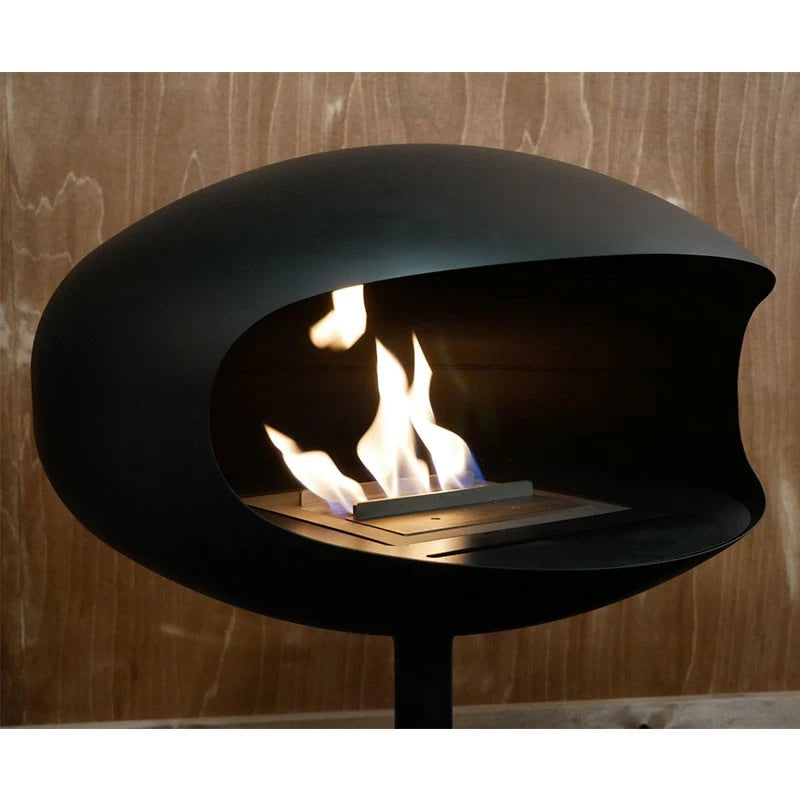 Cocoon Pedestal - Black with a Black Base - Pure Flames