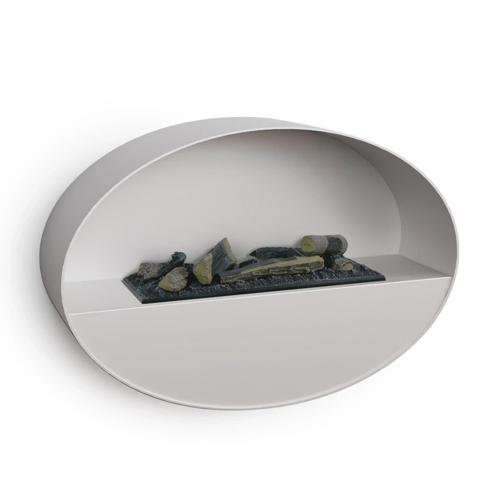 Kjos - Wall-mounted Water Vapour Fireplace in White