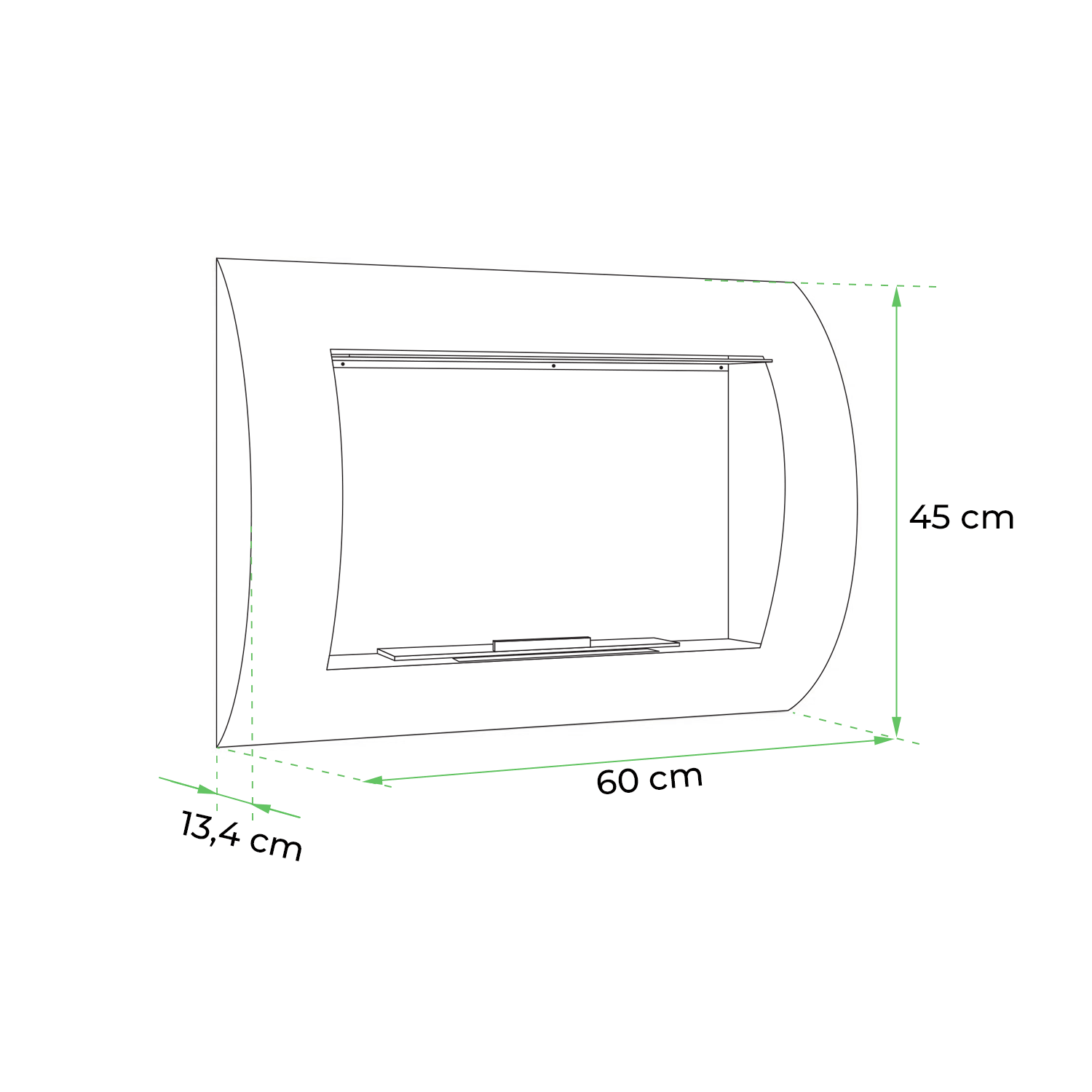 Ocean - White Bio Wall Fireplace - Pure Flames