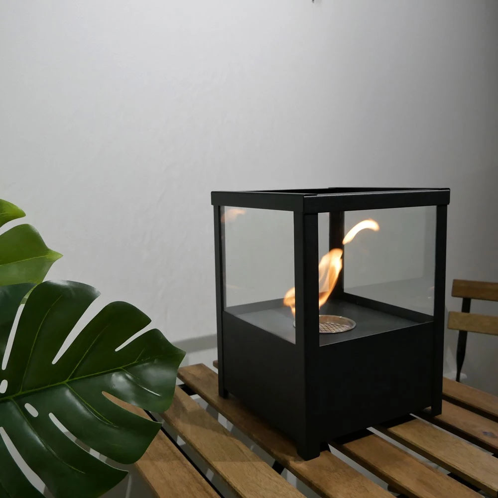 Square Table Bio Fireplace - Black - Pure Flames