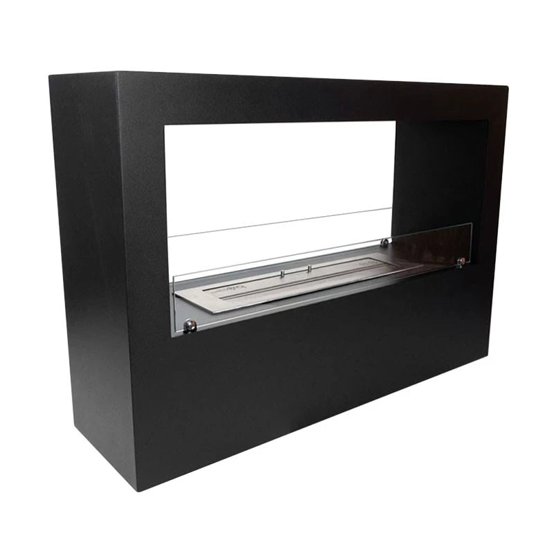 Lansing L - Black Freestanding Bioethanol Fireplace - Pure Flames