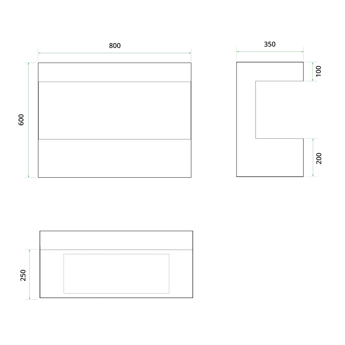 Steinsdal - Wall-mounted Water Vapour Fireplace in White