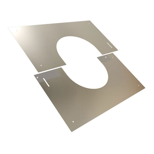 ACR Gas Flue Kit 0-10° Finishing Plate 150mm