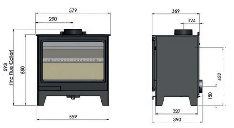 Hunter Allure 7 Woodburner Stove