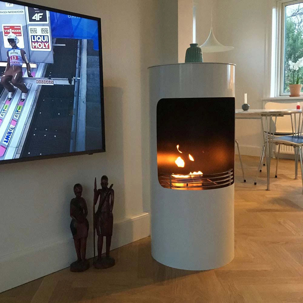 Montgomery White - Open Bioethanol Wood-stove - Pure Flames