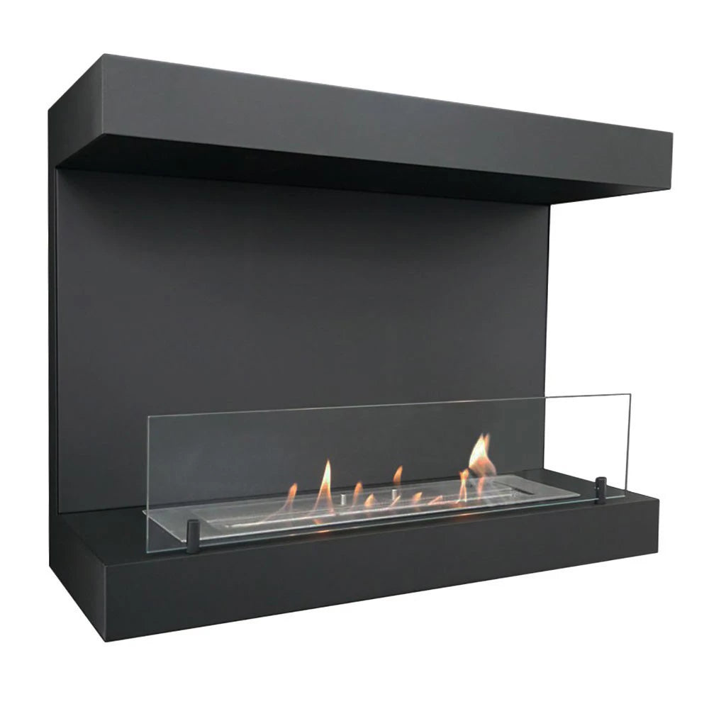Dakota Black - 3-sided 80 cm Wall Biofireplace - Pure Flames