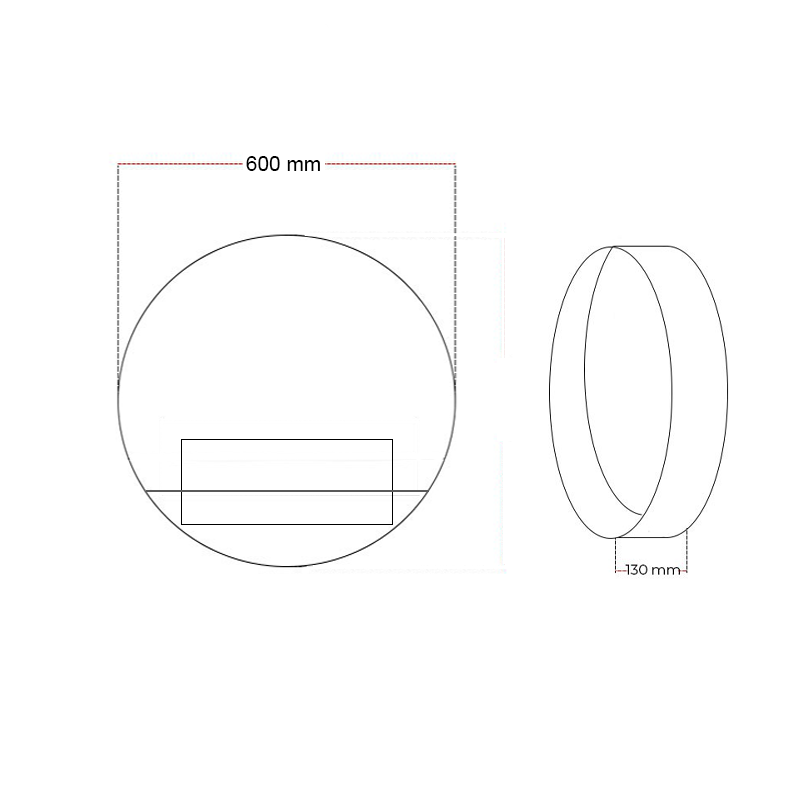 Delaware White - Round Wall Mounted Biofireplace - Pure Flames