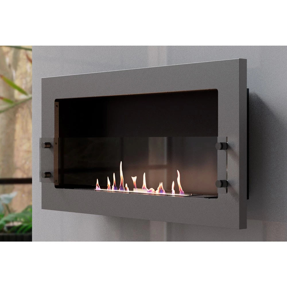 Texas Steel - Wall Mounted Bioethanol Fireplace - Pure Flames