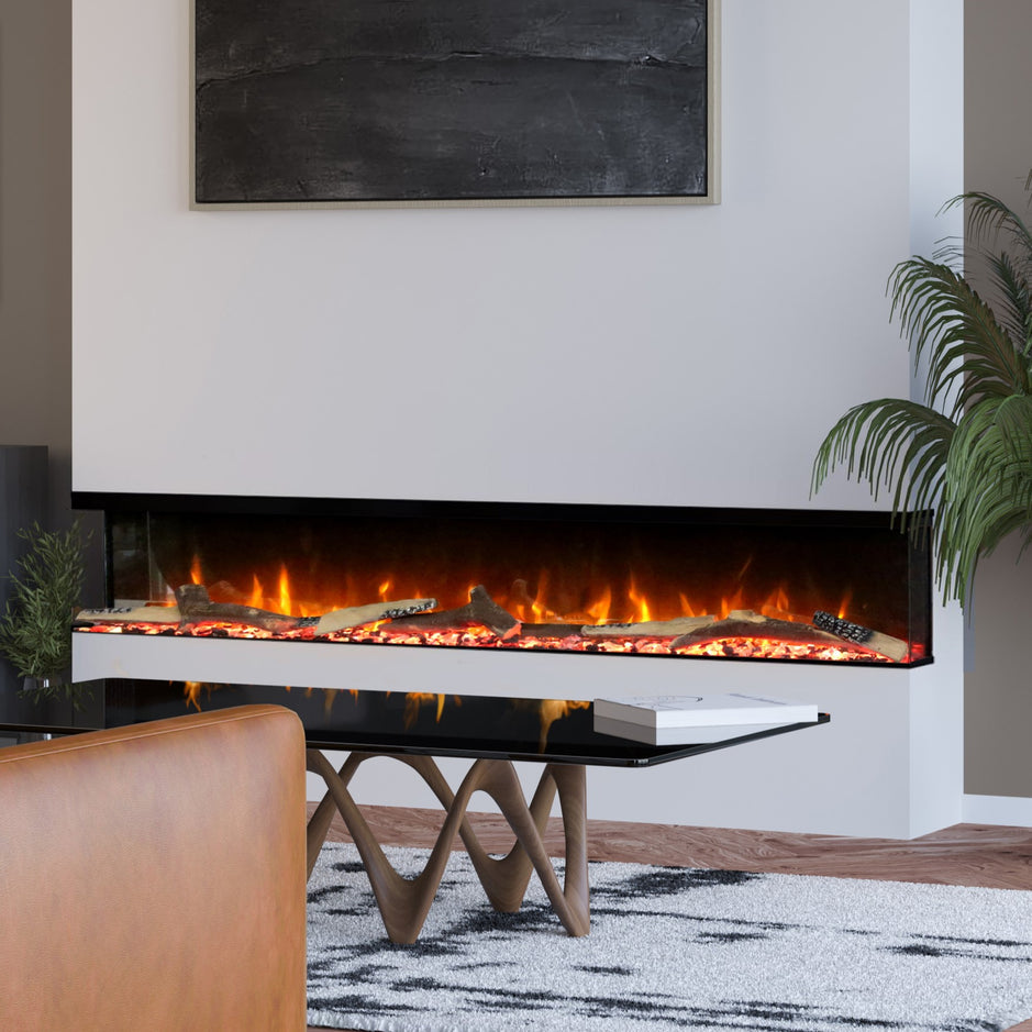 Ezee Glow 72'' Celestial Built-In Media Wall Electric Fire - Pure Flames