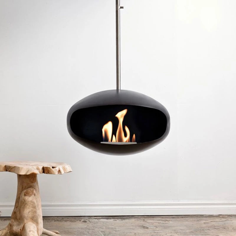 Cocoon Aeris - Black with Steel Mounting Pole - Pure Flames