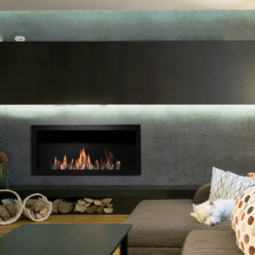 Icon Fires Slimline Firebox SFB1650 - Black - Pure Flames
