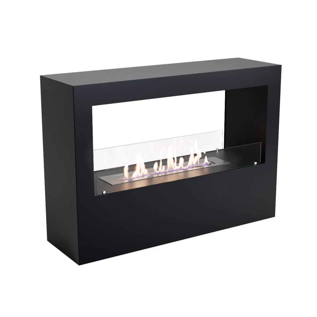 Lansing L - Black Freestanding Bioethanol Fireplace - Pure Flames