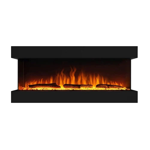 Feroza 137 cm - Wall-Mounted Electric Fireplace - Pure Flames