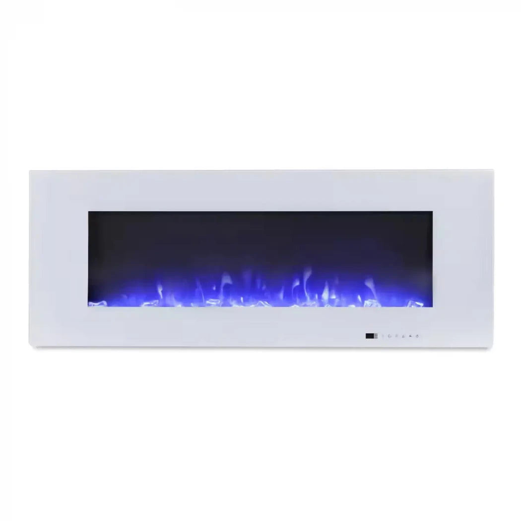 Azurite 127 cm - White Wall-mounted Electric Fireplace - Pure Flames