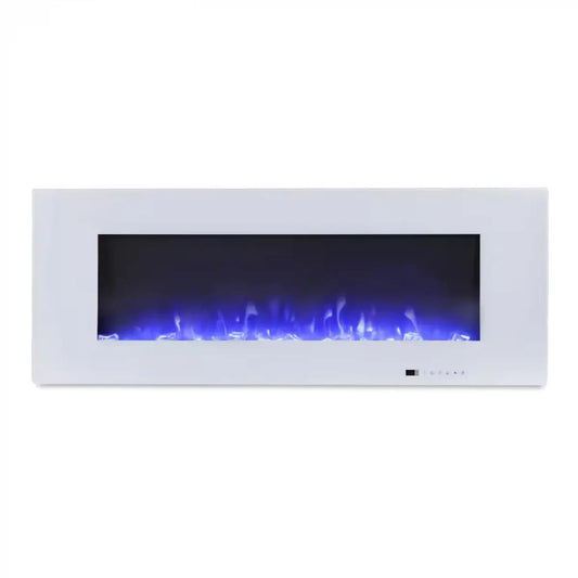 Azurite 127 cm - White Wall-mounted Electric Fireplace - Pure Flames