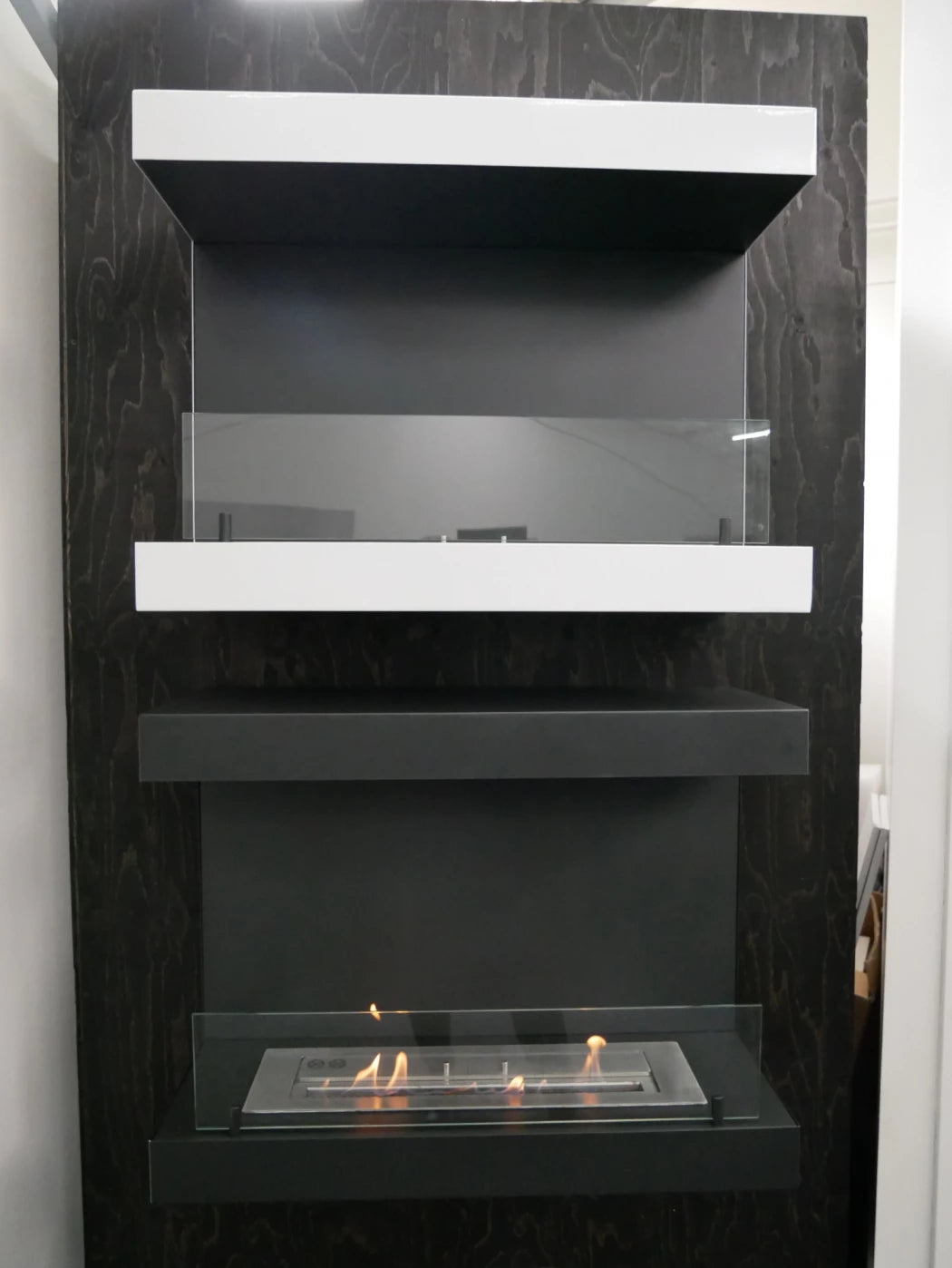 Dakota Black - 3-sided 80 cm Wall Biofireplace - Pure Flames