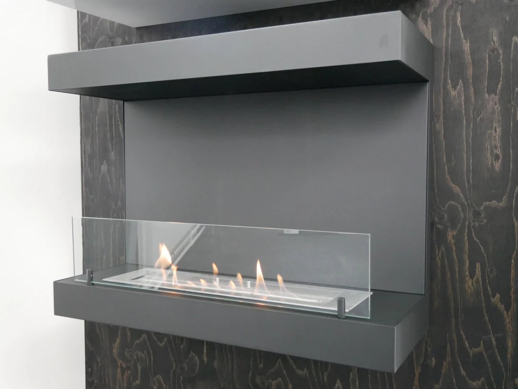 Dakota Black - 3-sided 80 cm Wall Biofireplace - Pure Flames